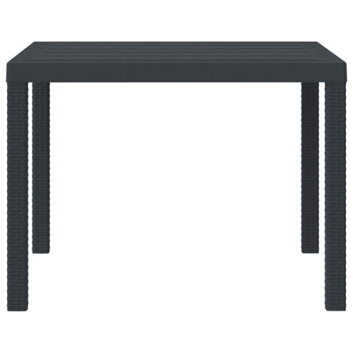 Gartentisch Anthrazit 100 x 100 x 73 cm Poly-Rattan