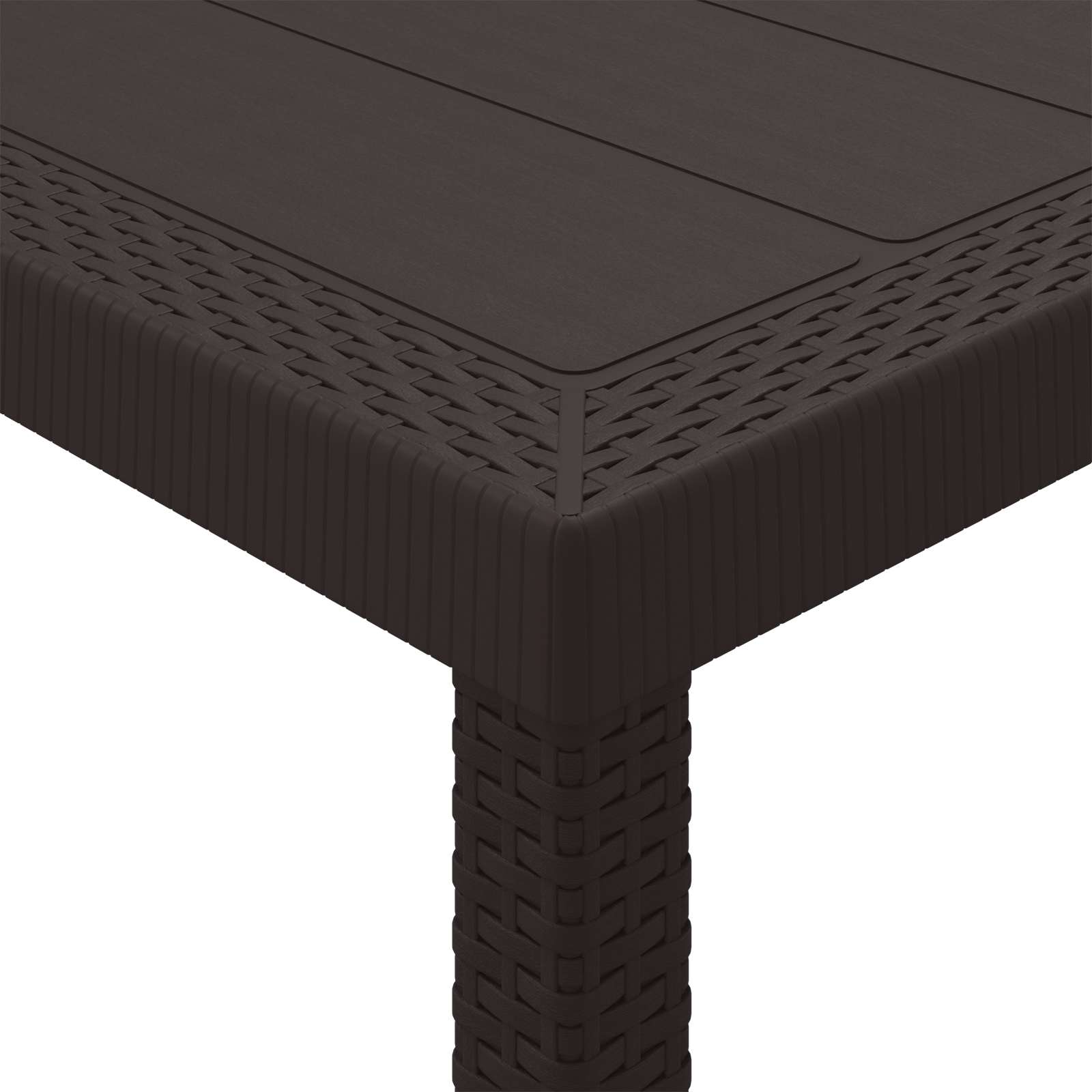 Gartentisch Braun 100 x 100 x 73 cm Poly-Rattan