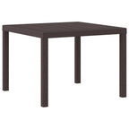 Gartentisch Braun 100 x 100 x 73 cm Poly-Rattan