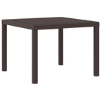 Gartentisch Braun 100 x 100 x 73 cm Poly-Rattan