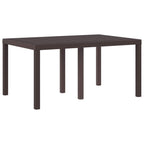 Gartentisch Braun 150 x 100 x 73 cm Poly-Rattan