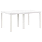 Gartentisch Weiß 150 x 100 x 73 cm Poly-Rattan