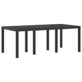Gartentisch Anthrazit 200 x 100 x 73 cm Poly-Rattan