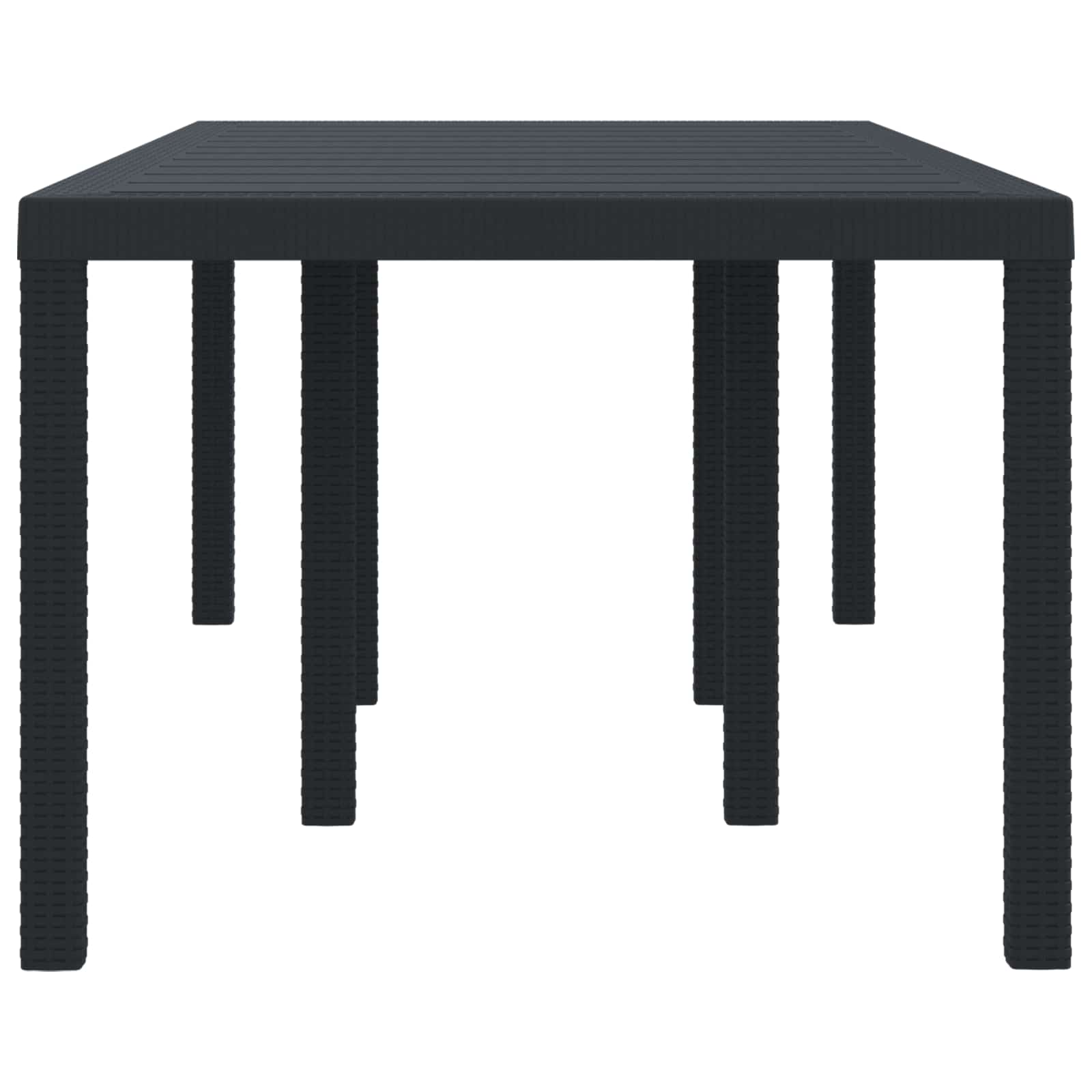 Gartentisch Anthrazit 200 x 100 x 73 cm Poly-Rattan