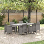 Gartentisch Hellgrau 200 x 100 x 73 cm Poly-Rattan