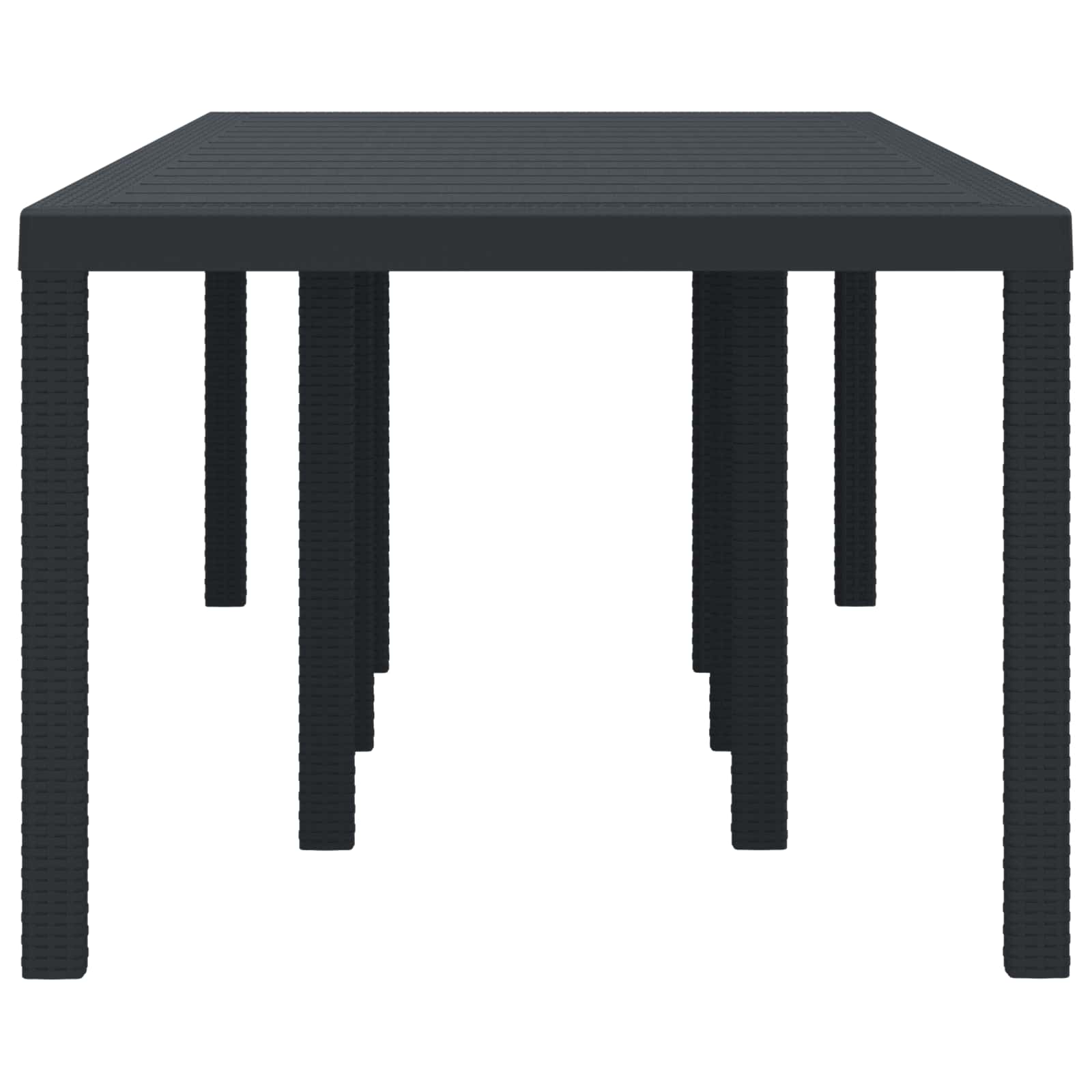 Gartentisch Anthrazit 250 x 100 x 73 cm Poly-Rattan