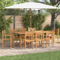 Stuhl 8 pcs Braun 56 x 55 x 90,5 cm Massivholz Teak