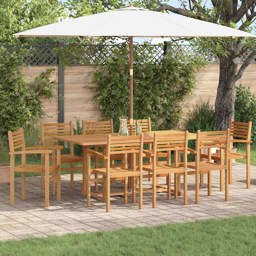 Stuhl 8 pcs Braun 56 x 55 x 90,5 cm Massivholz Teak