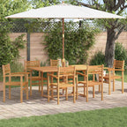 Garten Essgruppe 7 pcs Natur Massivholz Akazie