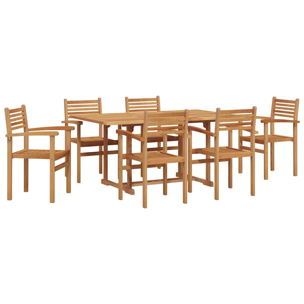 Garten Essgruppe 7 pcs Natur Massivholz Akazie