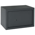 Safe Box mit Schloss Dunkelgrau 31 x 20 x 20 cm Stahl