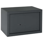 Safe Box mit Schloss Dunkelgrau 31 x 20 x 20 cm Stahl