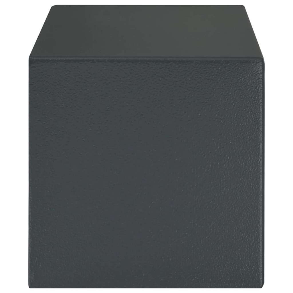 Safe Box mit Schloss Dunkelgrau 31 x 20 x 20 cm Stahl
