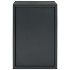 Safe Box mit Schloss Dunkelgrau 35 x 31 x 50 cm Stahl