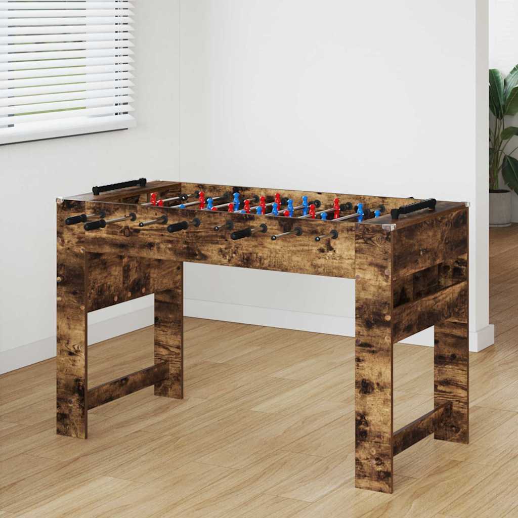 Tischfußballtisch Geräucherte Eiche 125 x 60,5 x 80 cm