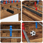 Tischfußballtisch Altholz 125 x 60,5 x 80 cm Holzwerkstoff