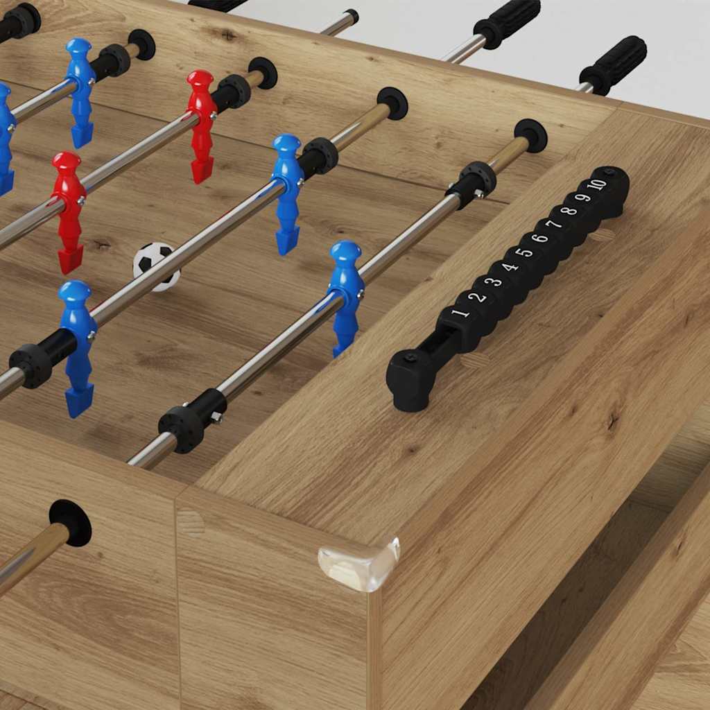 Tischfußballtisch Artisan-Eiche 125 x 60,5 x 80 cm