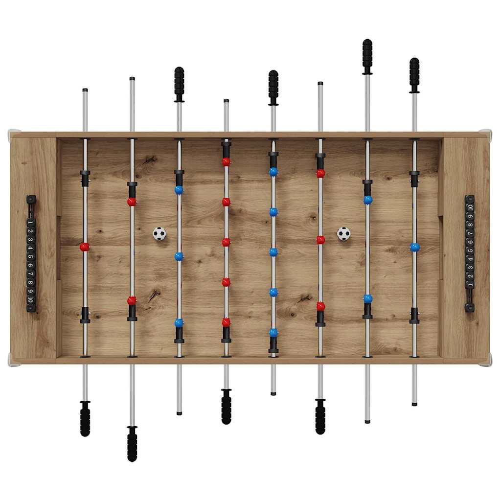 Tischfußballtisch Artisan-Eiche 125 x 60,5 x 80 cm