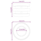 Fußballtisch-Bumper 16 pcs Schwarz 3 x 3 x 2 cm TPE