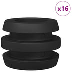 Fußballtisch-Bumper 16 pcs Schwarz 3 x 3 x 2 cm TPE