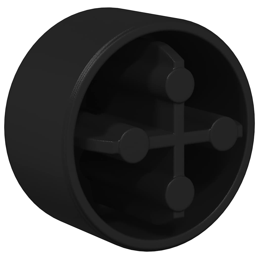 Tischfußball Tisch Endkappen 10 pcs Schwarz 1,5 x 1,5 x 1 cm PP