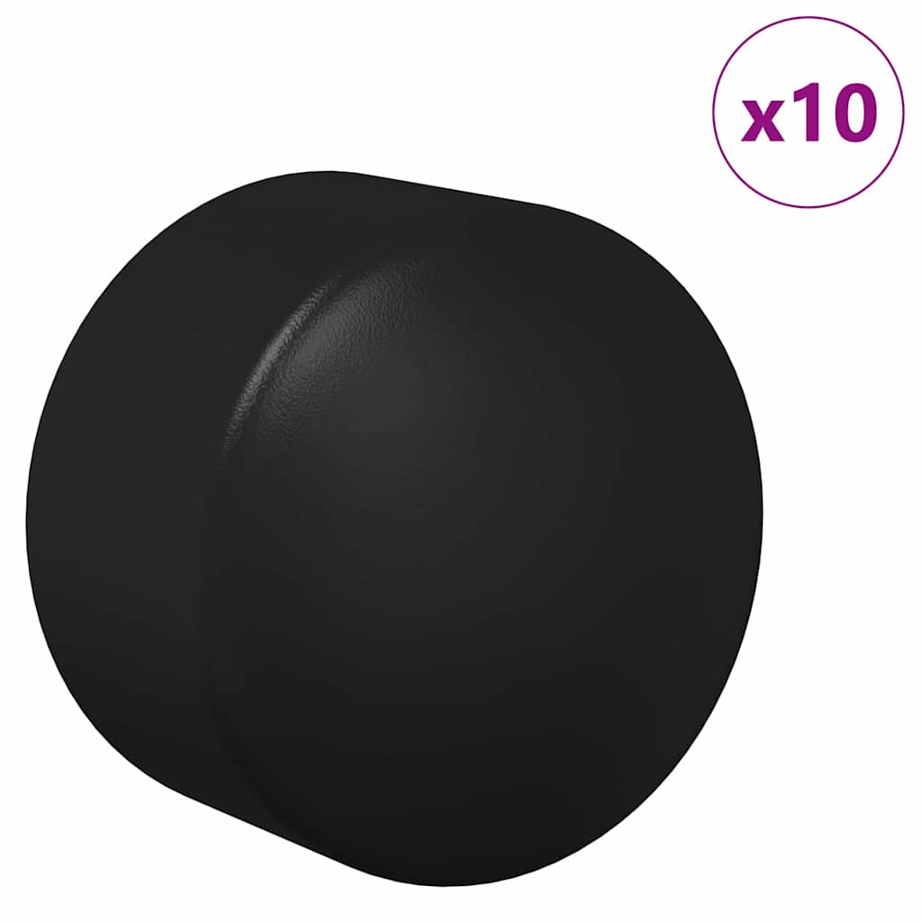Tischfußball Tisch Endkappen 10 pcs Schwarz 1,5 x 1,5 x 1 cm PP