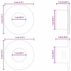 Tischfußball Tisch-Stopper 10 pcs Schwarz 3 x 3 x 1,4 cm HIPS