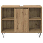 Badezimmermöbel-Set mit Regal 3 pcs Artisan-Eiche Holzwerkstoff