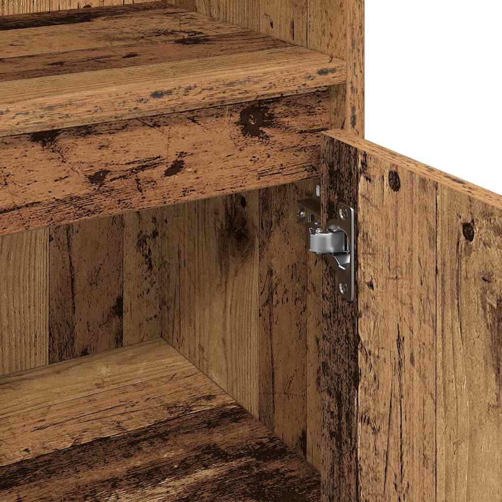 Badezimmermöbel-Set mit Regal mit Tür 3 pcs Braun Holzwerkstoff