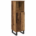 Badezimmermöbel-Set mit Regal mit Tür 3 pcs Braun Holzwerkstoff