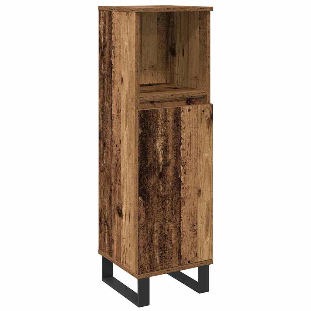 Badezimmermöbel-Set mit Regal mit Tür 3 pcs Braun Holzwerkstoff