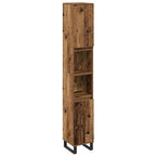 Badezimmermöbel-Set mit Regal mit Tür 3 pcs Braun Holzwerkstoff