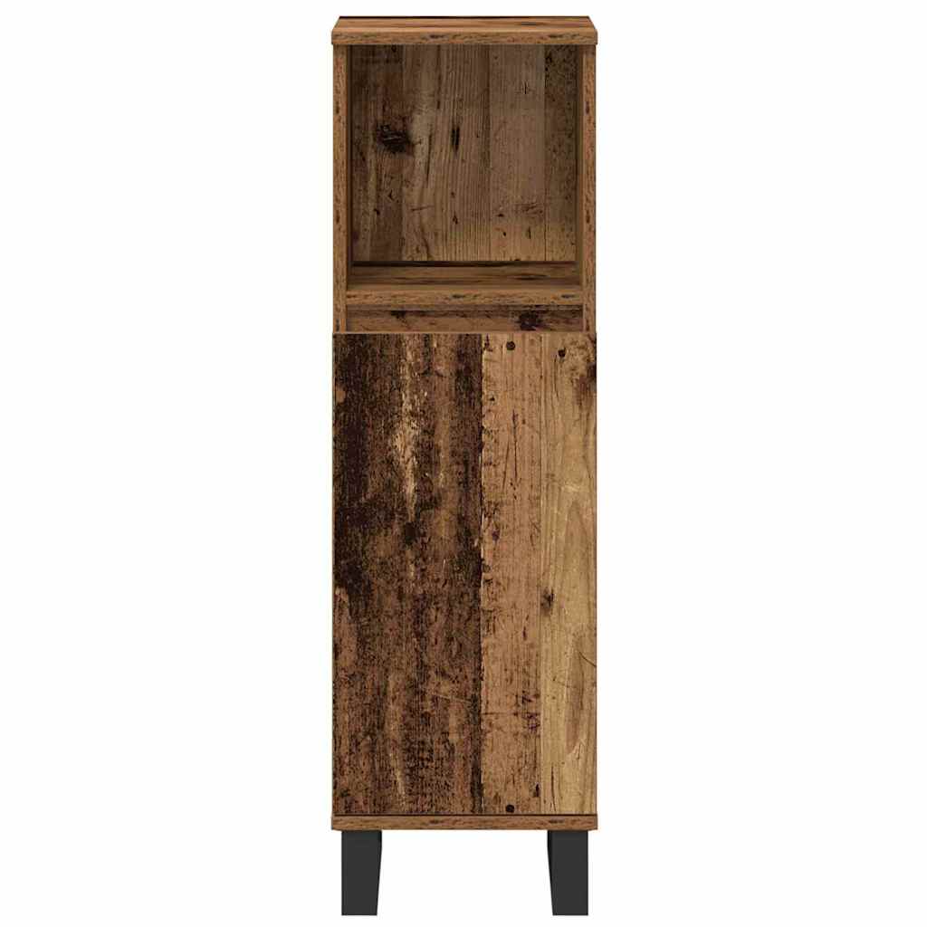 Badezimmermöbel-Set mit Regal mit Tür 3 pcs Braun Holzwerkstoff