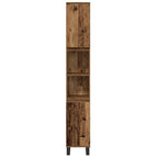 Badezimmermöbel-Set mit Regal mit Tür 3 pcs Braun Holzwerkstoff