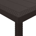Gartentisch Braun 250 x 100 x 73 cm Poly-Rattan