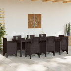 Gartentisch Braun 250 x 100 x 73 cm Poly-Rattan