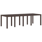 Gartentisch Braun 250 x 100 x 73 cm Poly-Rattan