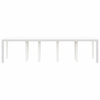Gartentisch Weiß 300 x 100 x 73 cm Poly-Rattan