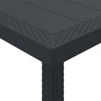 Gartentisch Anthrazit 350 x 100 x 74 cm Poly-Rattan