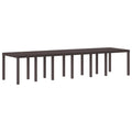 Gartentisch Braun 350 x 100 x 74 cm Poly-Rattan