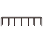 Gartentisch Braun 350 x 100 x 74 cm Poly-Rattan