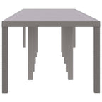 Gartentisch Hellgrau 350 x 100 x 74 cm Poly-Rattan