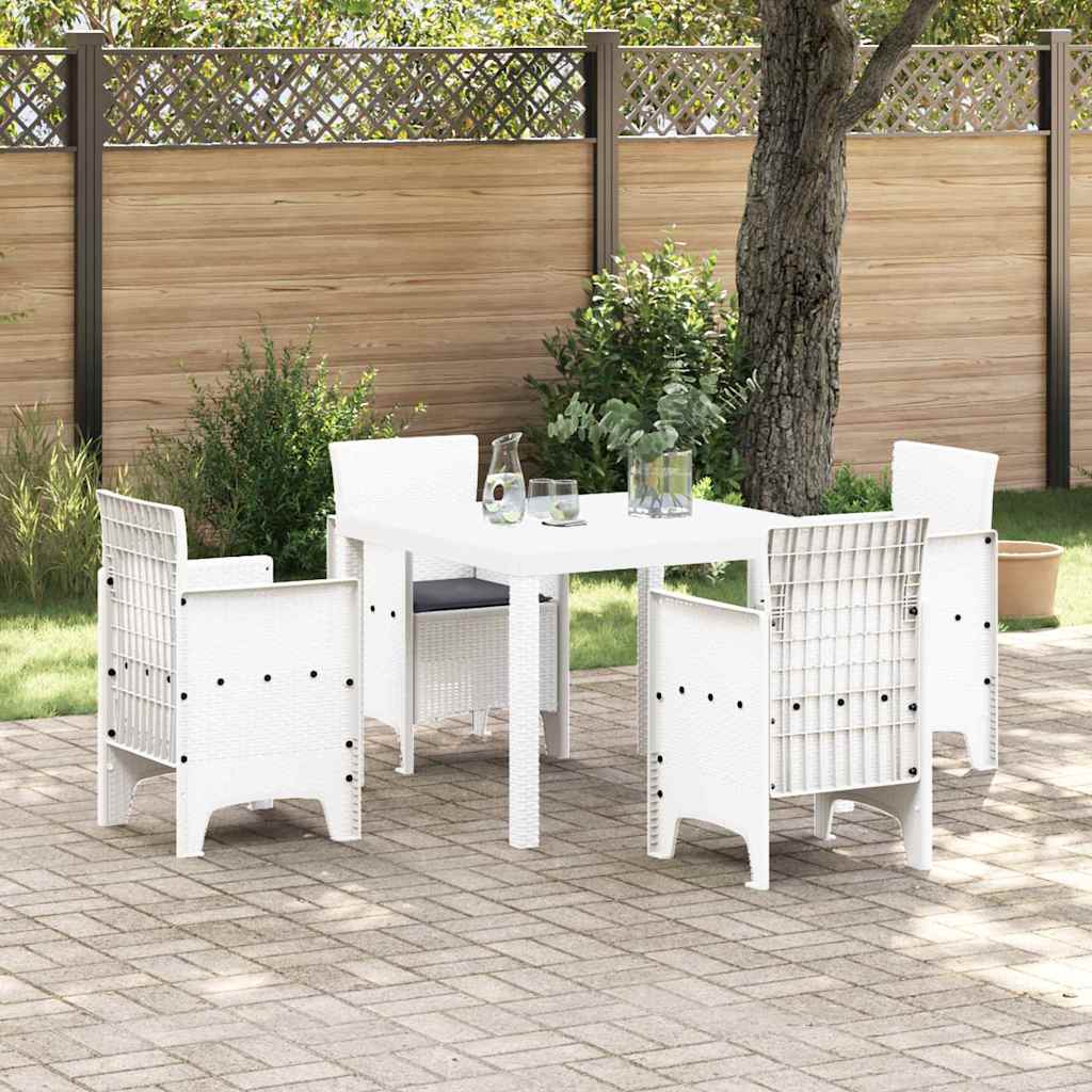Garten Essgruppe 5 pcs Weiß Polypropylen