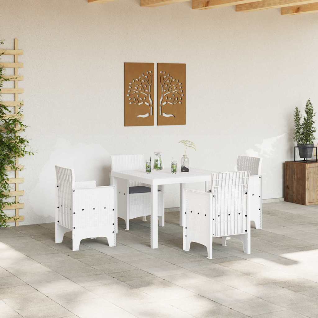 Garten Essgruppe 5 pcs Weiß Polypropylen