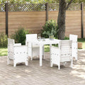 Garten Essgruppe 5 pcs Weiß Polypropylen