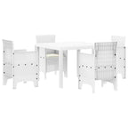 Garten Essgruppe 5 pcs Weiß Polypropylen