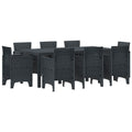 Garten Essgruppe 9 pcs Anthrazit Polypropylen
