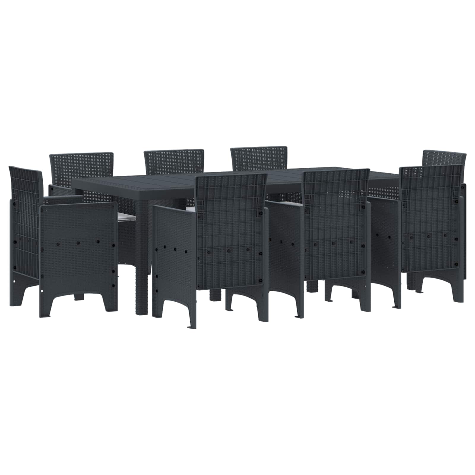 Garten Essgruppe 9 pcs Anthrazit Polypropylen