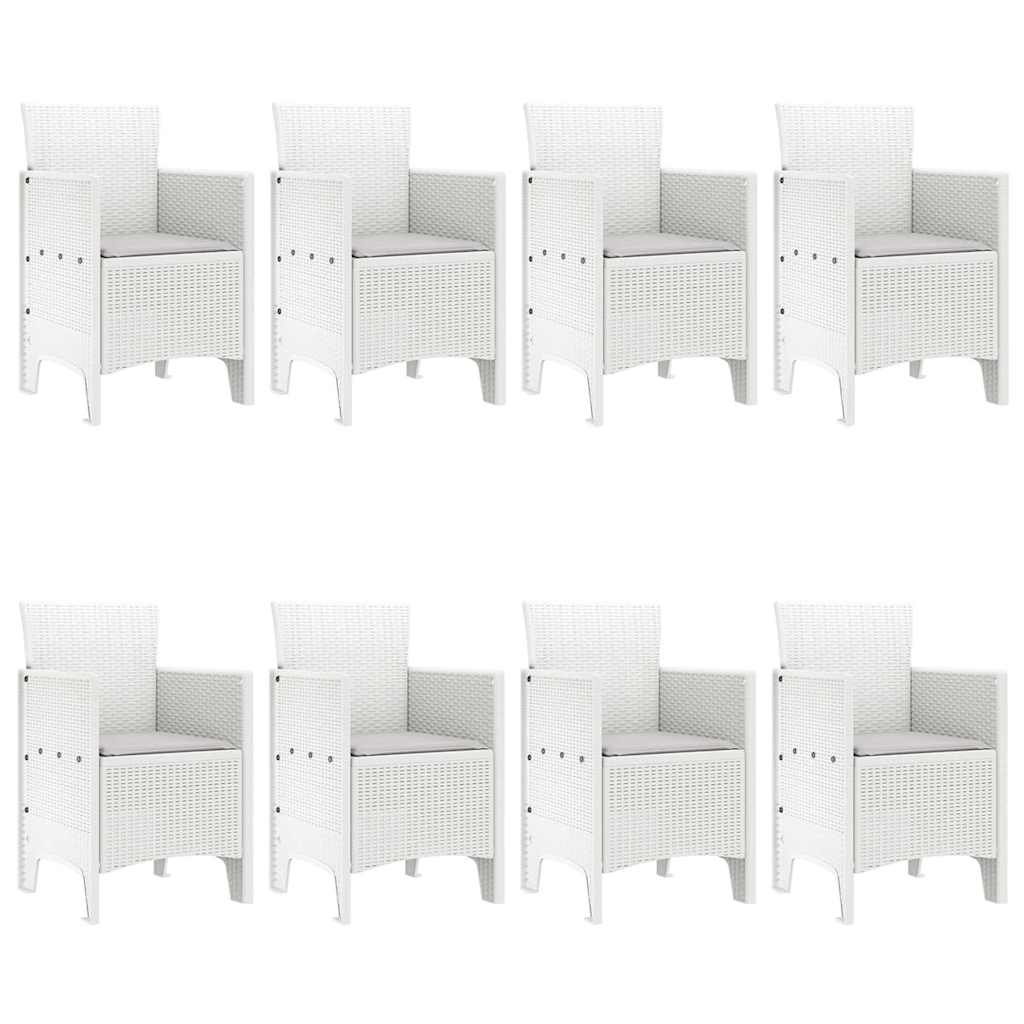 Garten Essgruppe 9 pcs Weiß Polypropylen