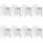Garten Essgruppe 9 pcs Weiß Polypropylen